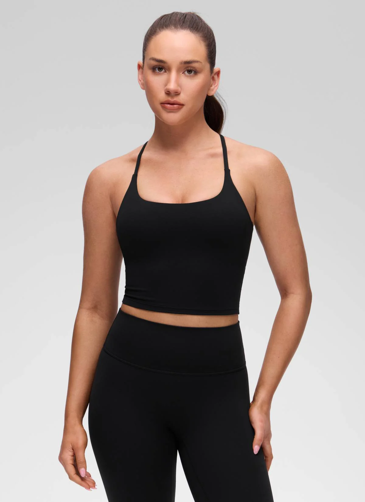 Butterluxe Twist Cross Back Built in Bra Tank - Image 17
