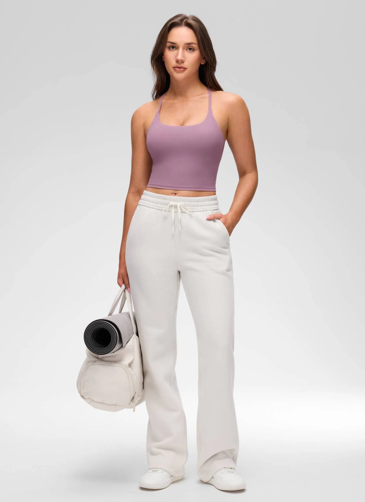 Butterluxe Twist Cross Back Built in Bra Tank - Image 32