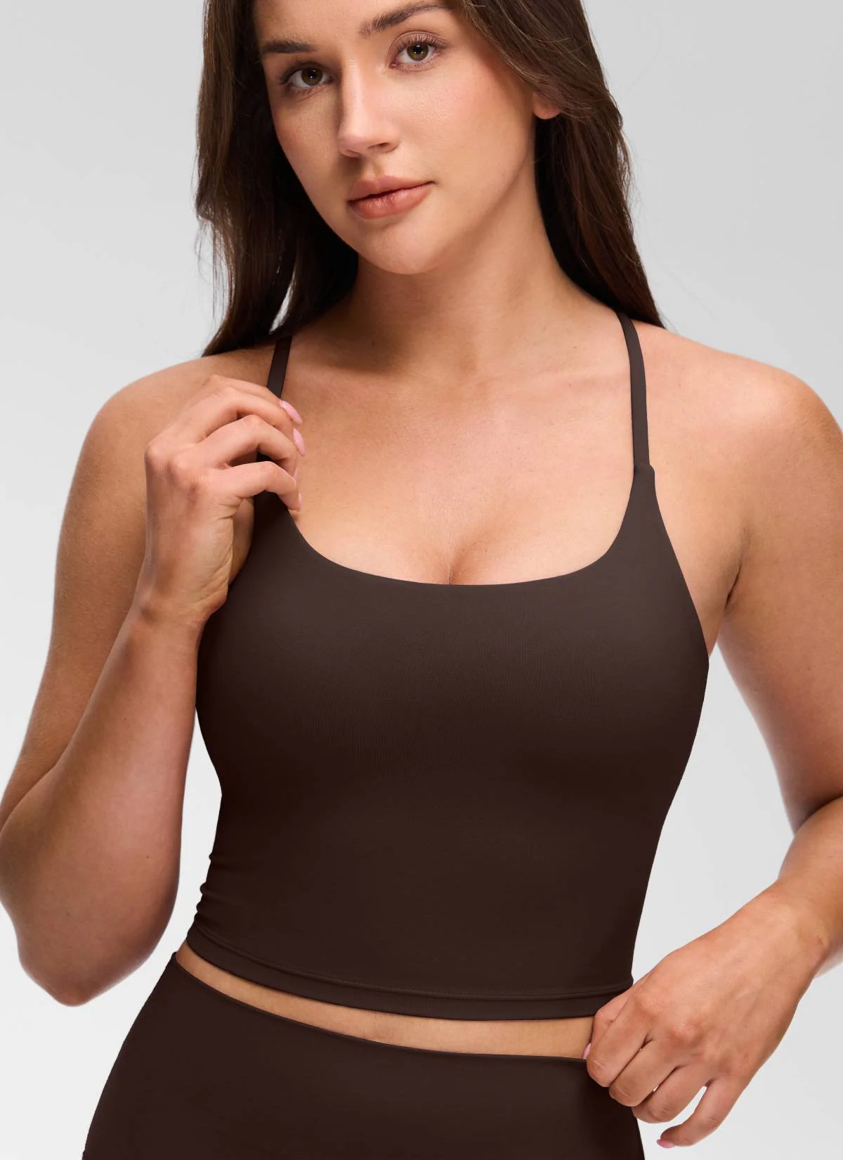 Butterluxe Twist Cross Back Built in Bra Tank - Image 9