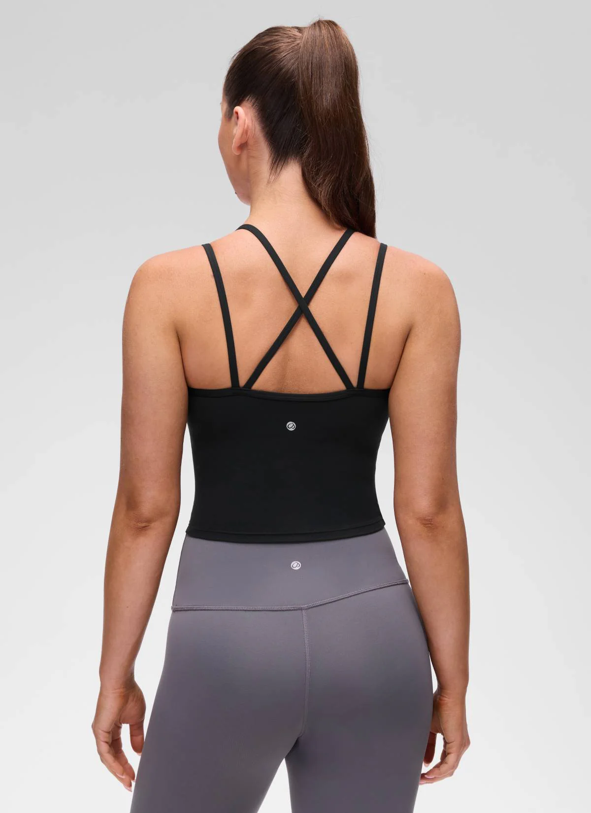 Butterluxe V Neck Cross Back Built in Bra Tank - Image 11