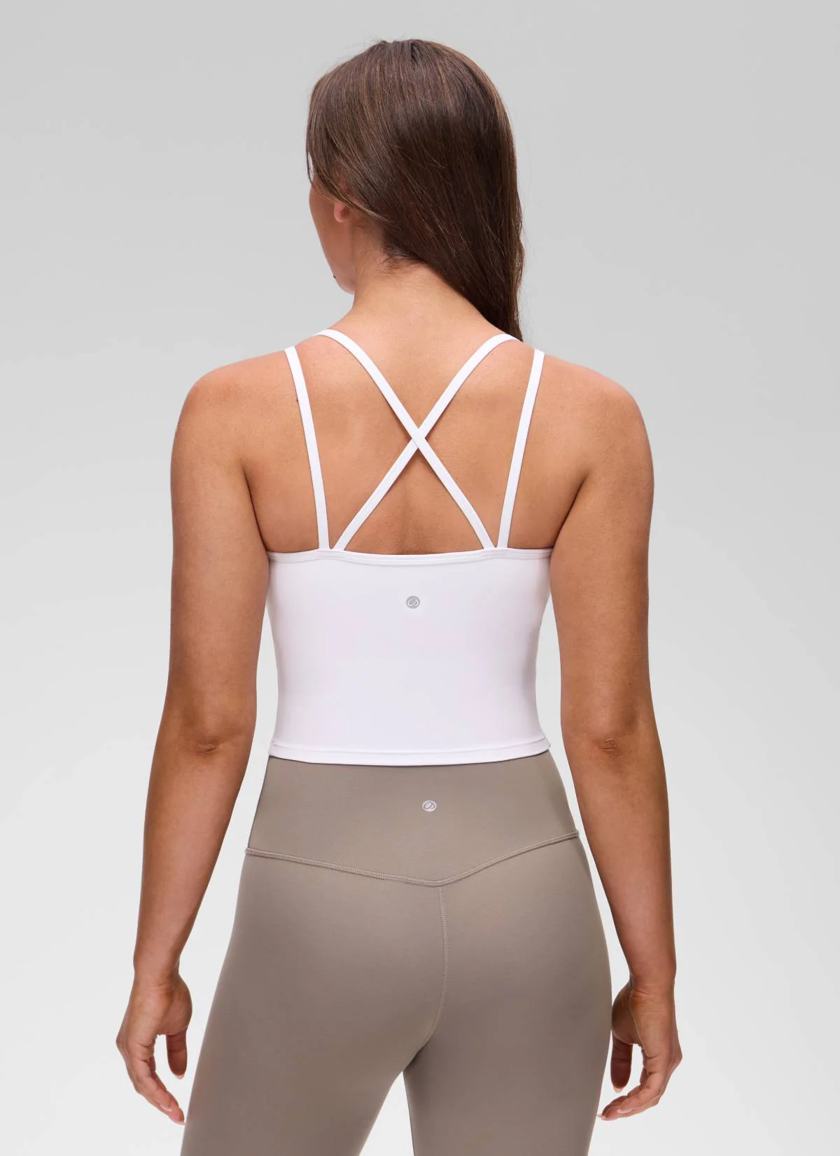 Butterluxe V Neck Cross Back Built in Bra Tank - Image 16
