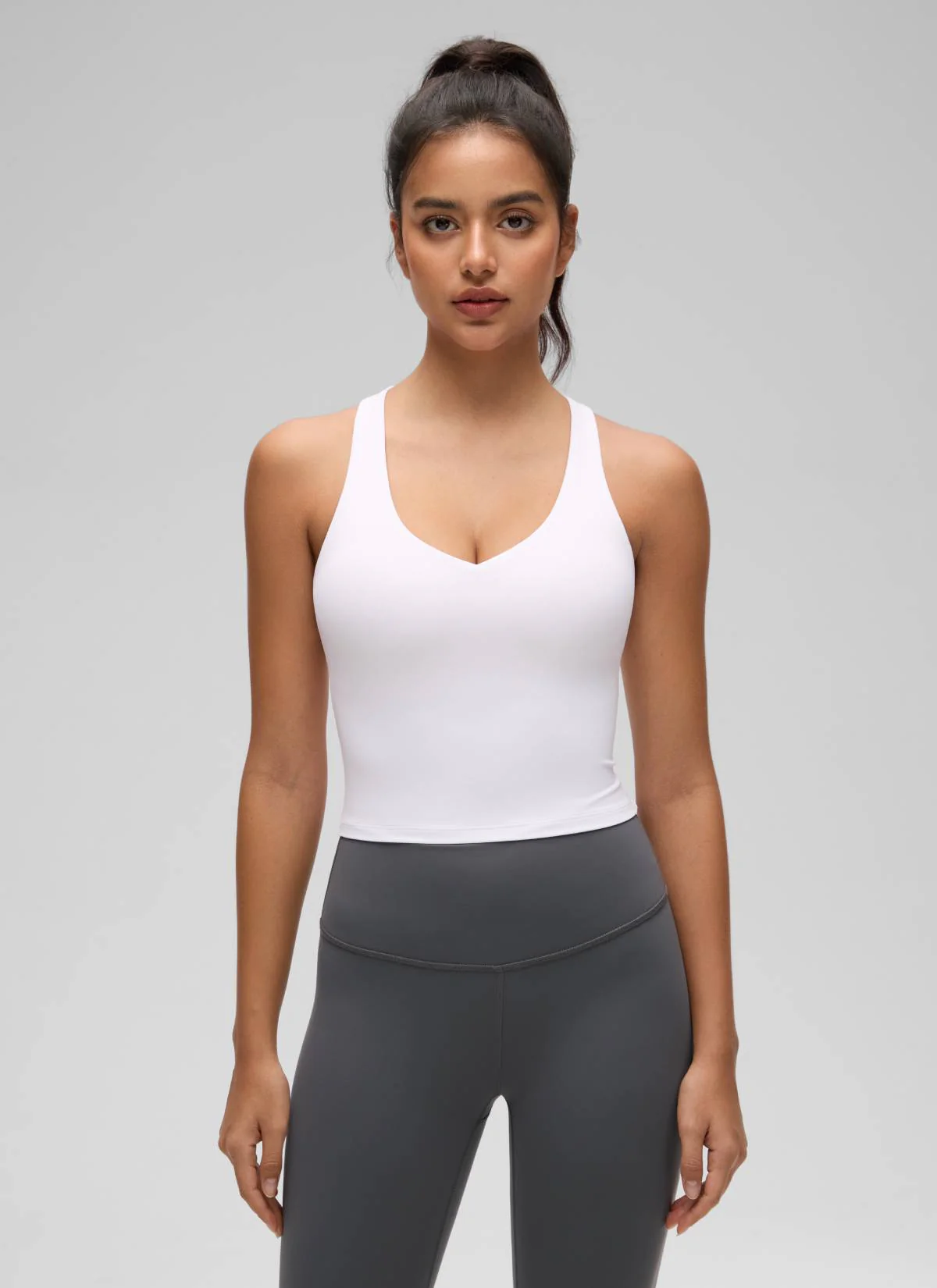 Butterluxe V Neck Racerback Shelf Bra Tank - Image 10