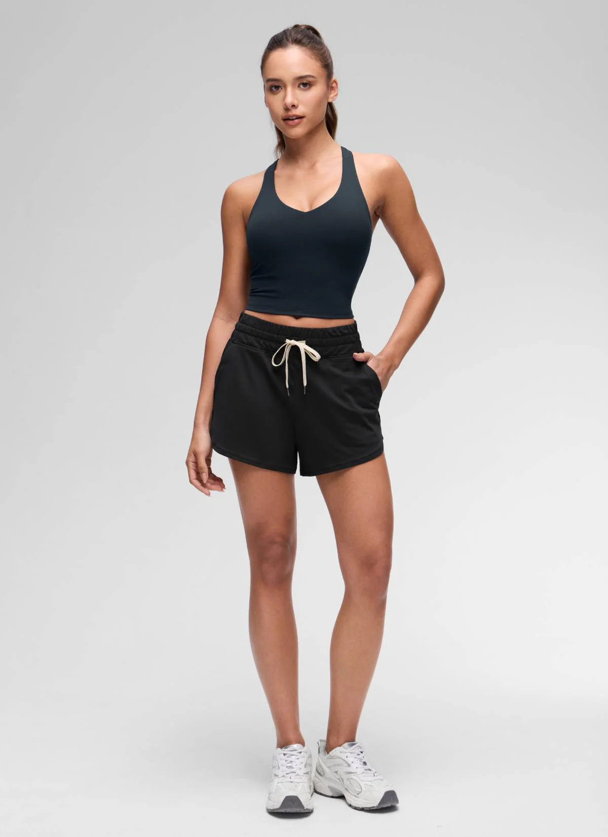 Butterluxe V Neck Racerback Shelf Bra Tank - Image 18
