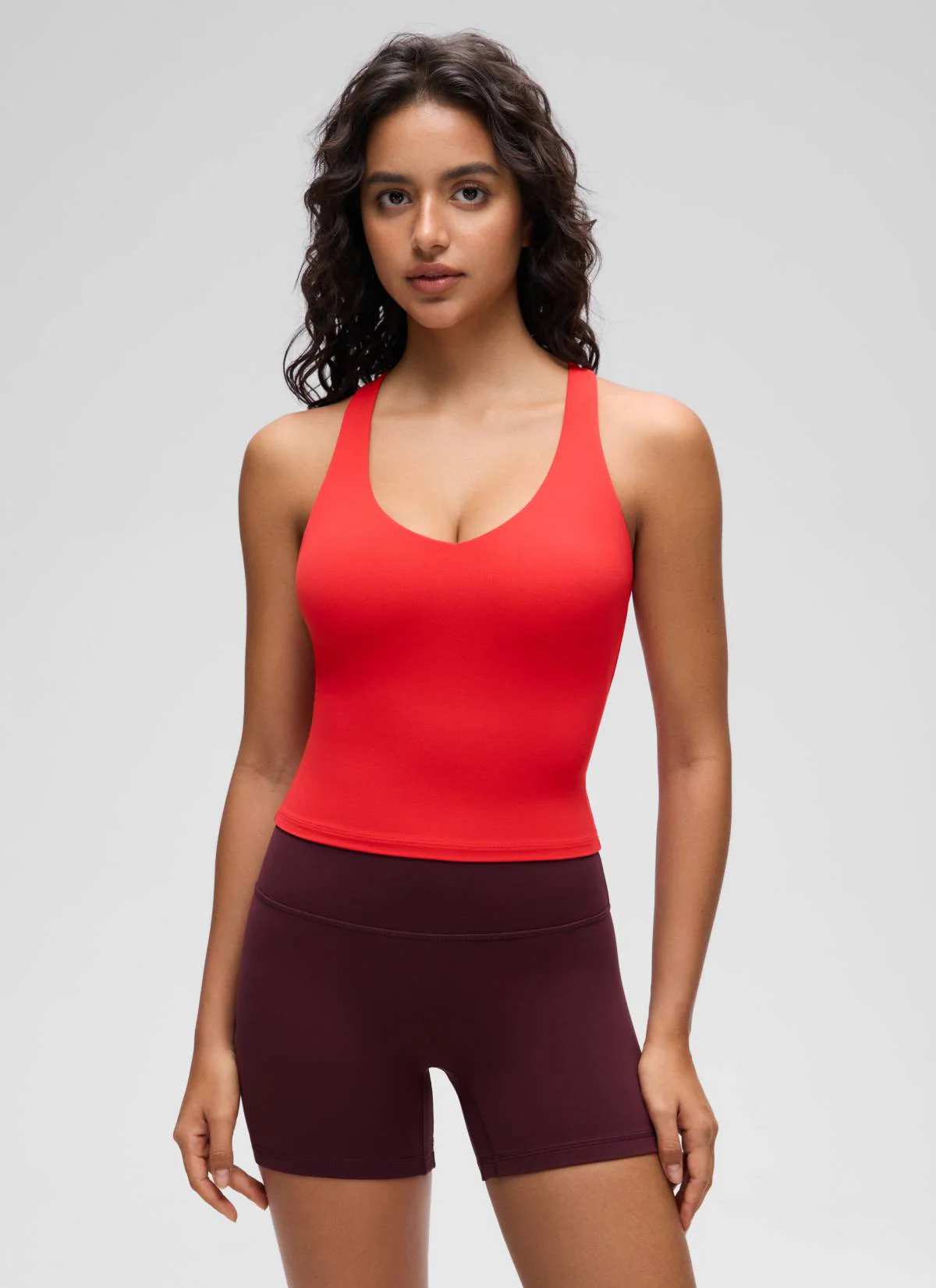 Butterluxe V Neck Racerback Shelf Bra Tank - Image 21