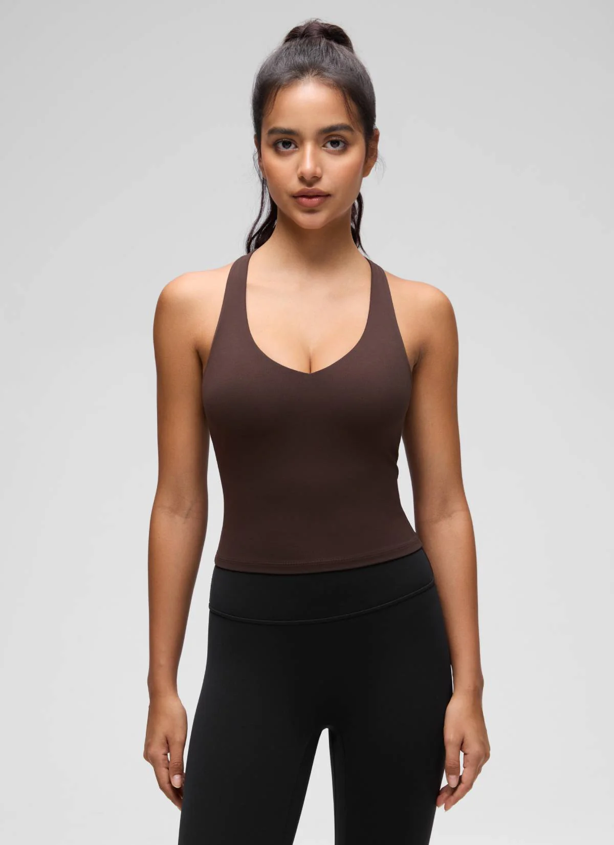 Butterluxe V Neck Racerback Shelf Bra Tank - Image 26