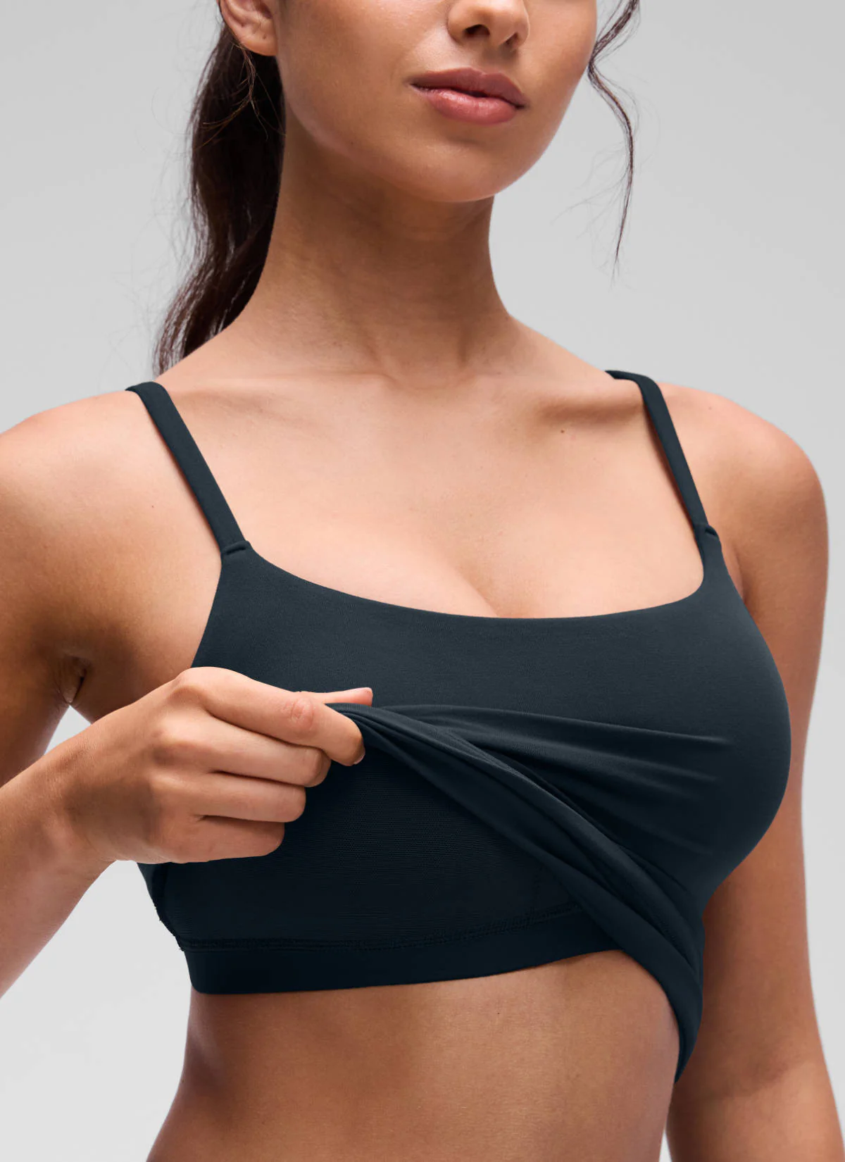 Softretch U Back Waist Length Built in Bra Tank - Image 13