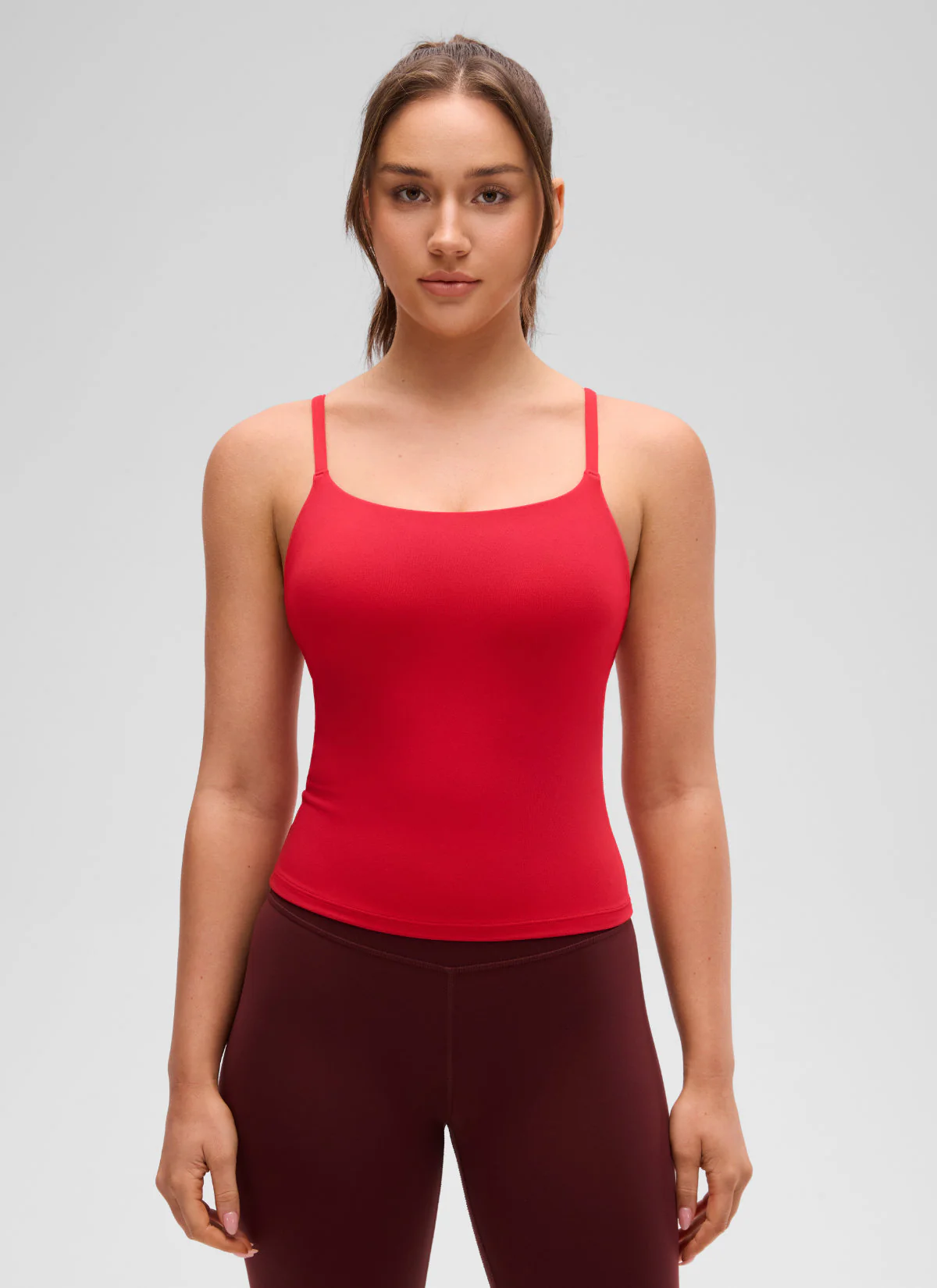 Softretch U Back Waist Length Built in Bra Tank - Image 20