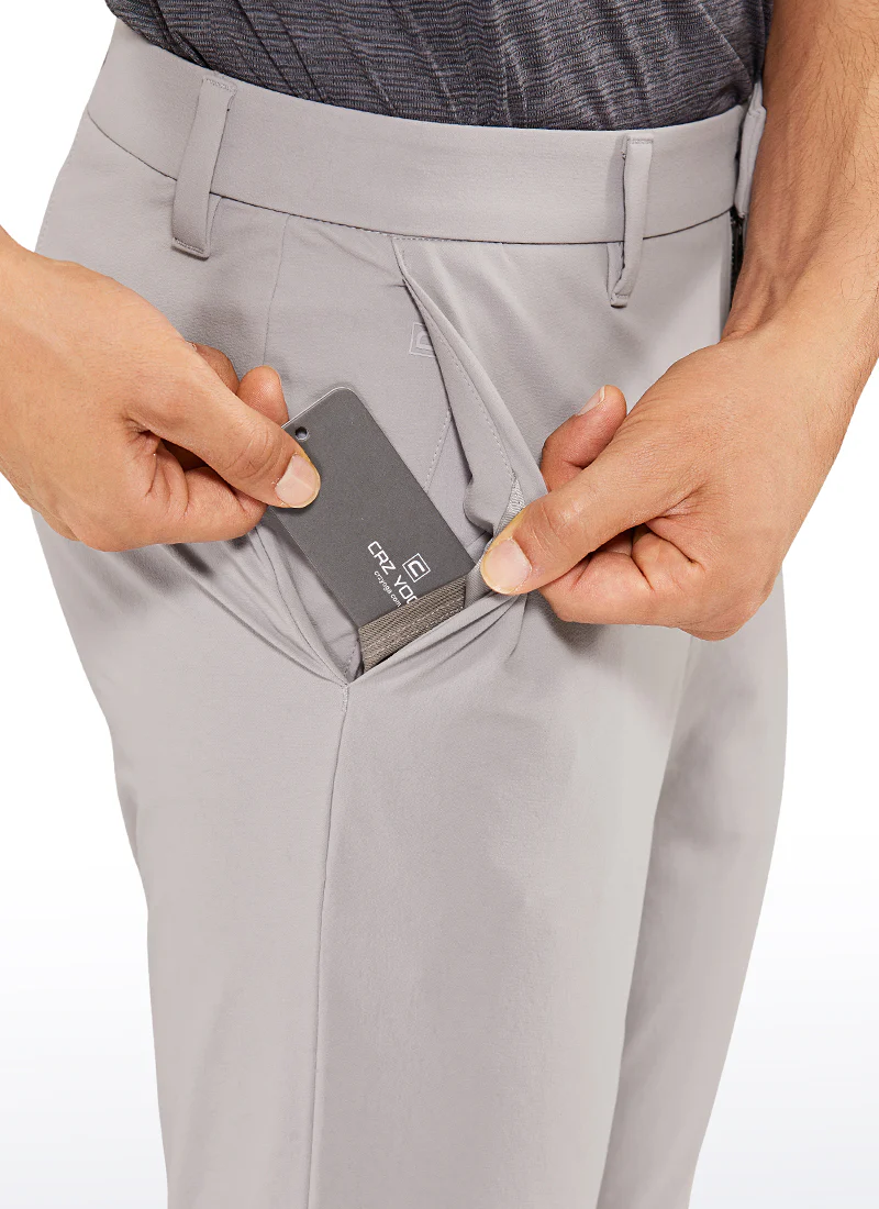 Stretch Slim-Fit Pants with Pockets 33'' - Image 26