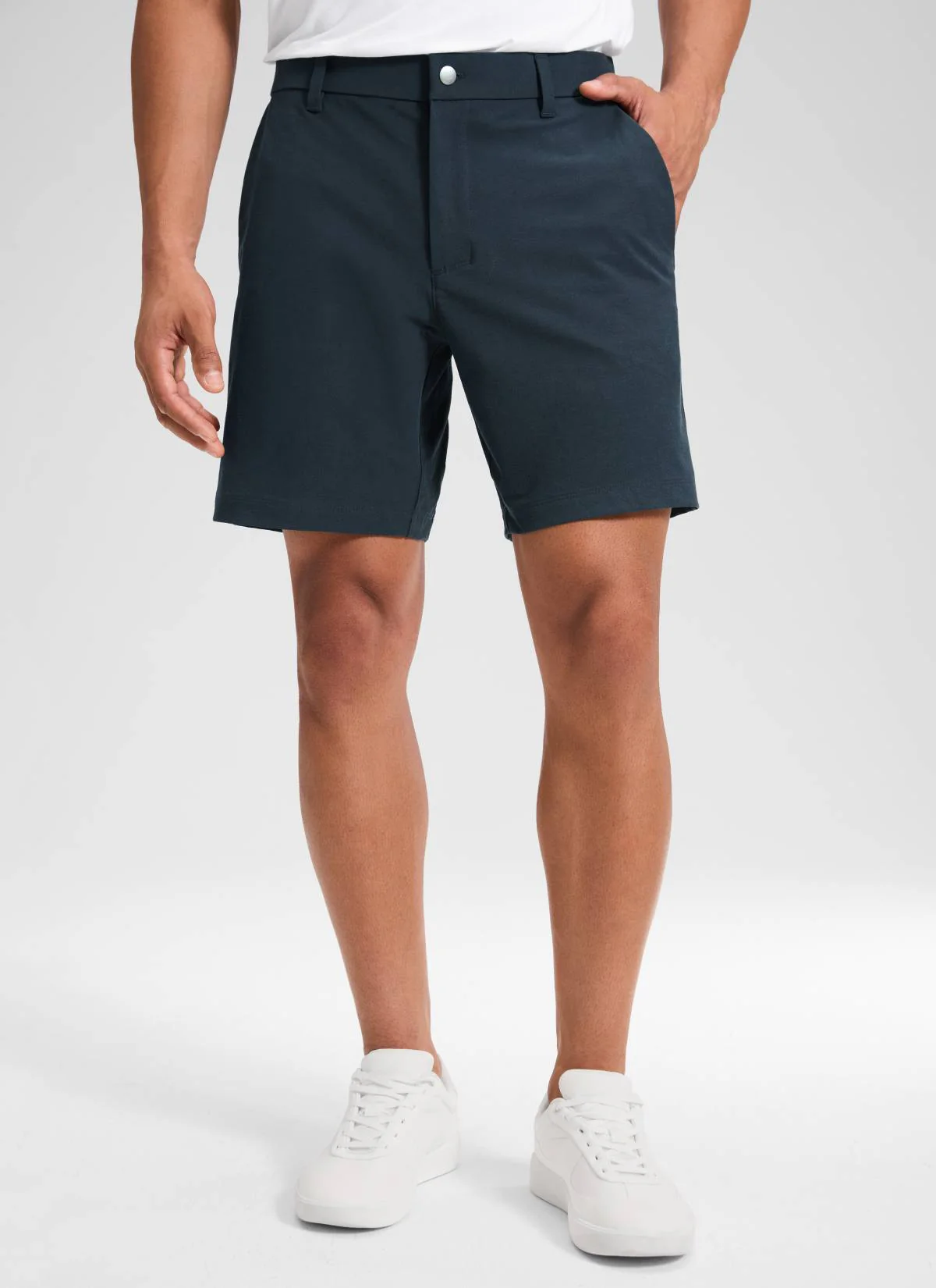 Stretch Cotton Pocket Chino Shorts 7" - Image 6