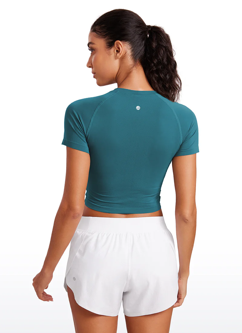 Seamless Crew Neck Cropped Short Sleeve - Image 4