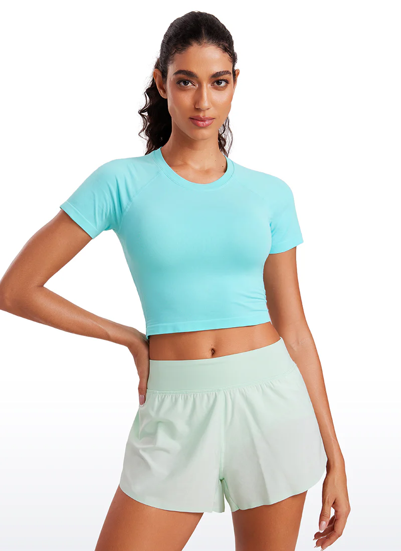 Seamless Crew Neck Cropped Short Sleeve - Image 5
