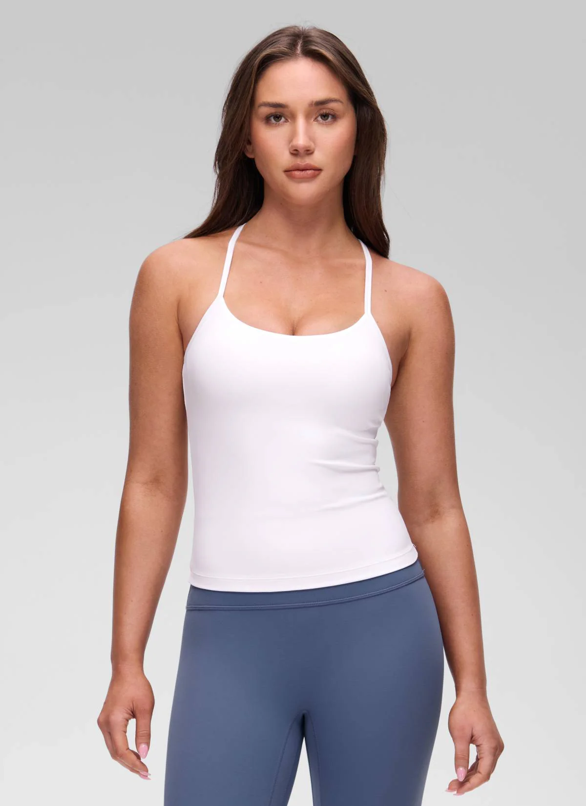 Butterluxe Waist Length Y Back Built in Bra Tank - Image 10