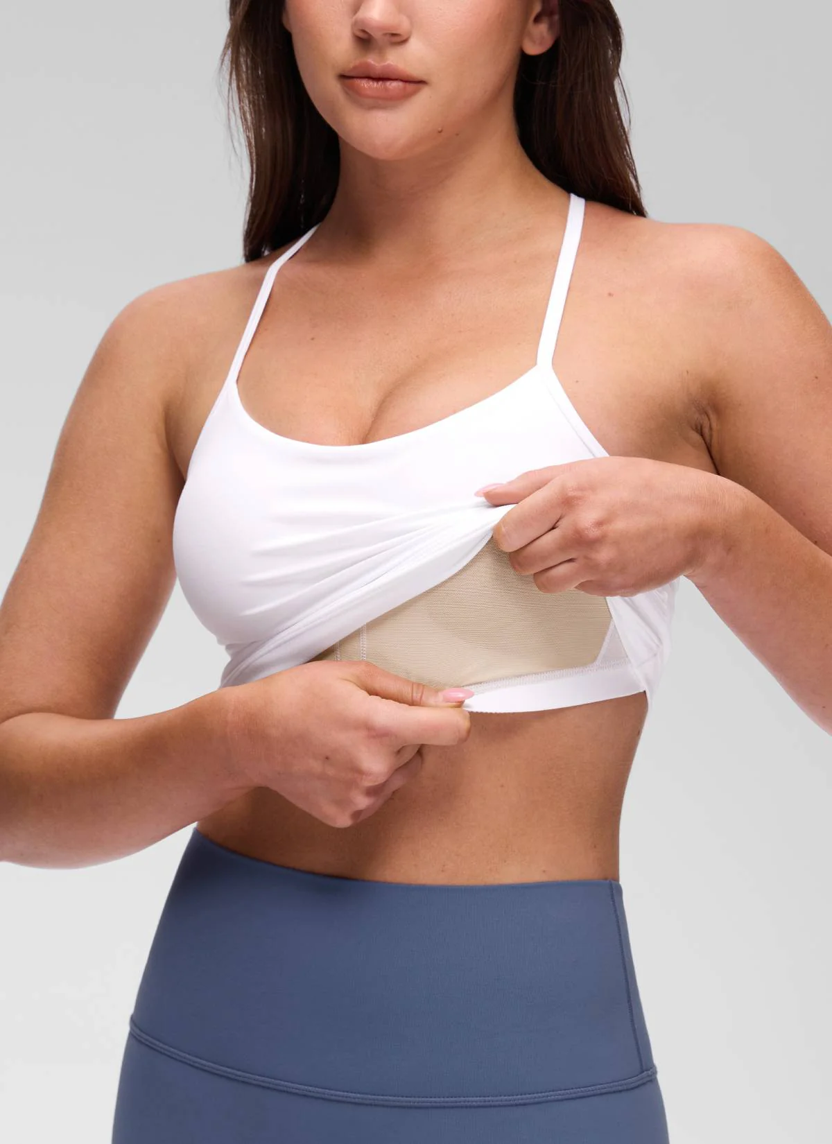 Butterluxe Waist Length Y Back Built in Bra Tank - Image 13