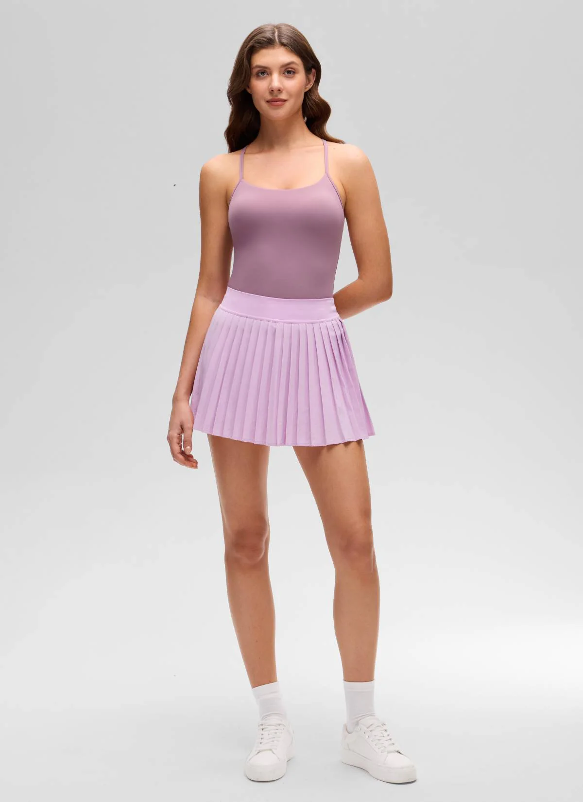 Butterluxe Waist Length Y Back Built in Bra Tank - Image 3