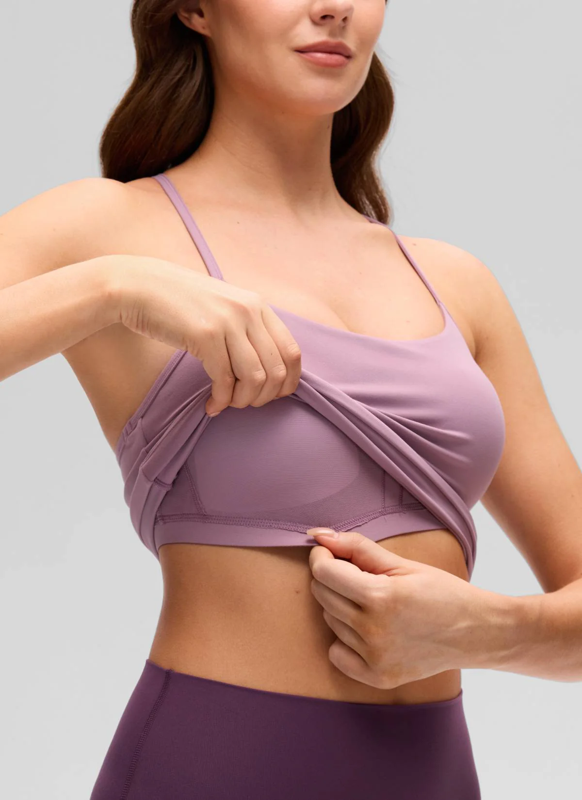 Butterluxe Waist Length Y Back Built in Bra Tank - Image 4