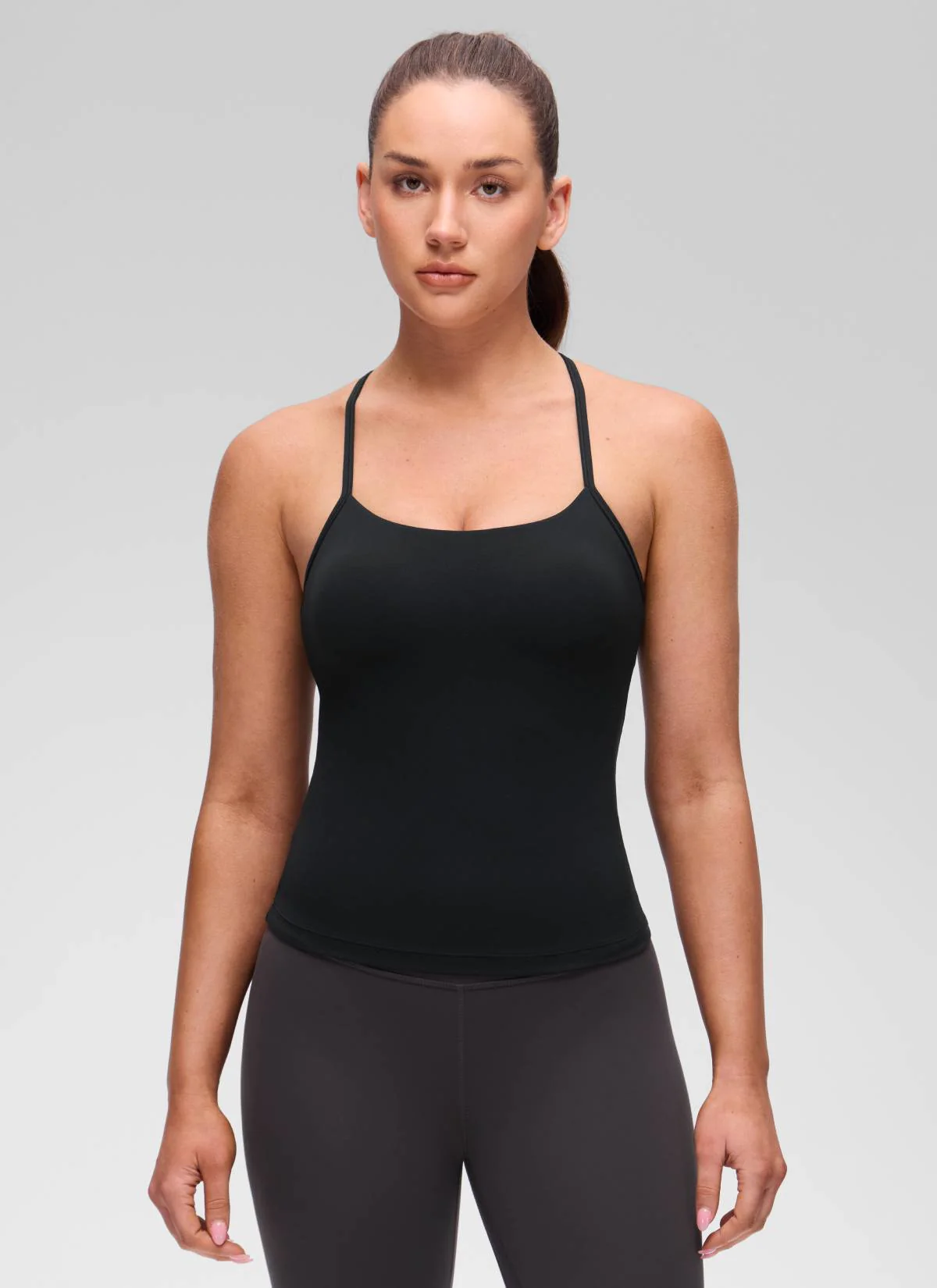 Butterluxe Waist Length Y Back Built in Bra Tank - Image 5