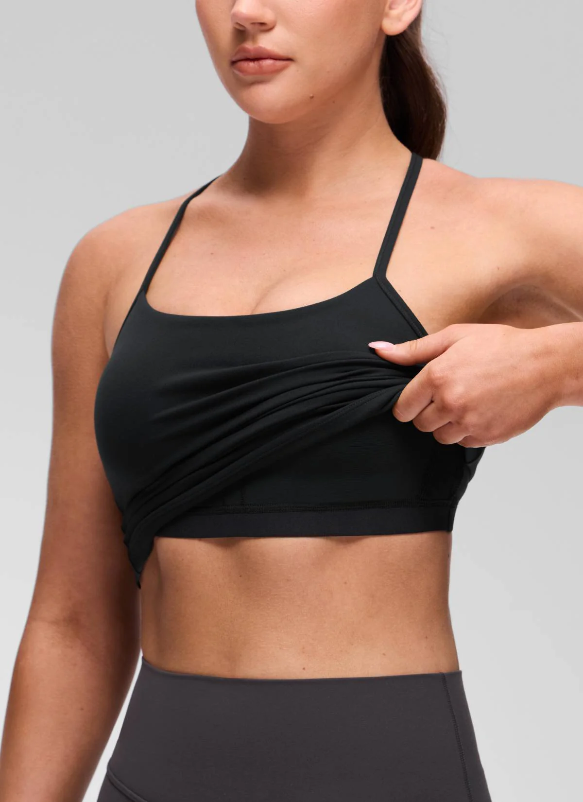 Butterluxe Waist Length Y Back Built in Bra Tank - Image 8