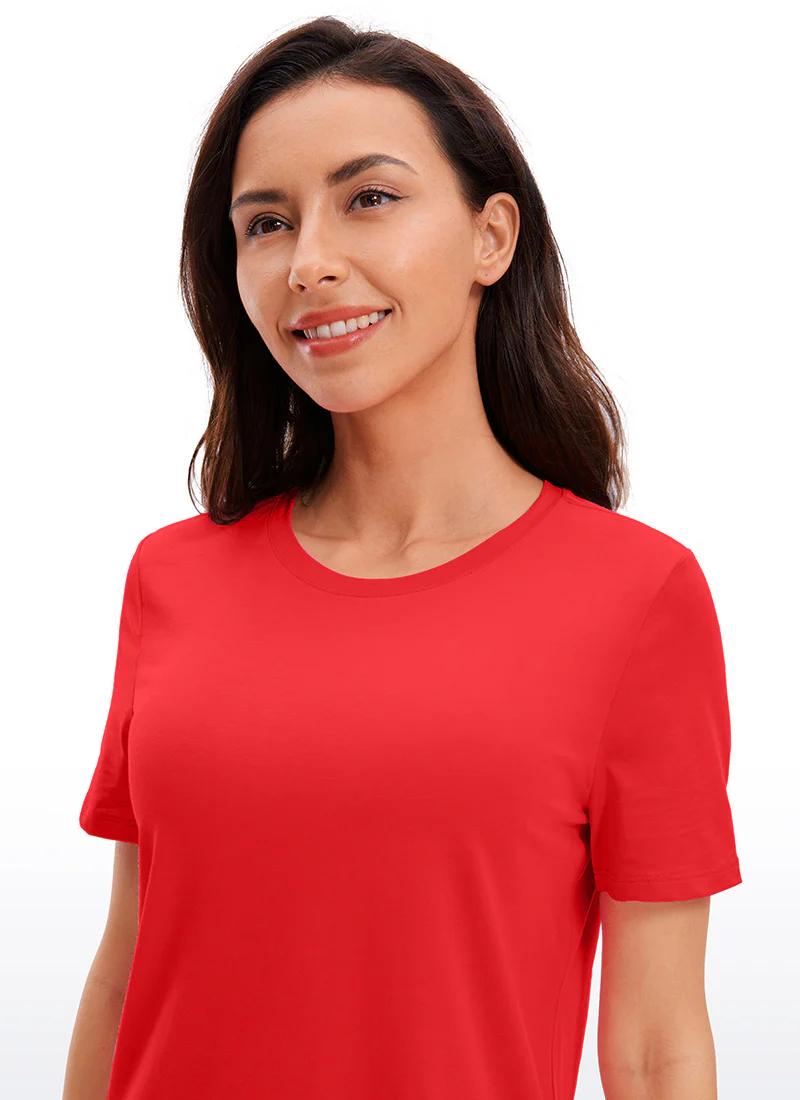 Pima Cotton Round Neck Short Sleeve - Image 29