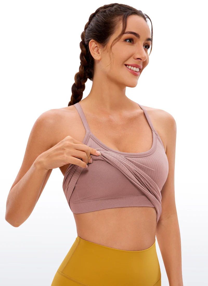 Speedy Seamless Built in Bra Pure color Tank - Image 18