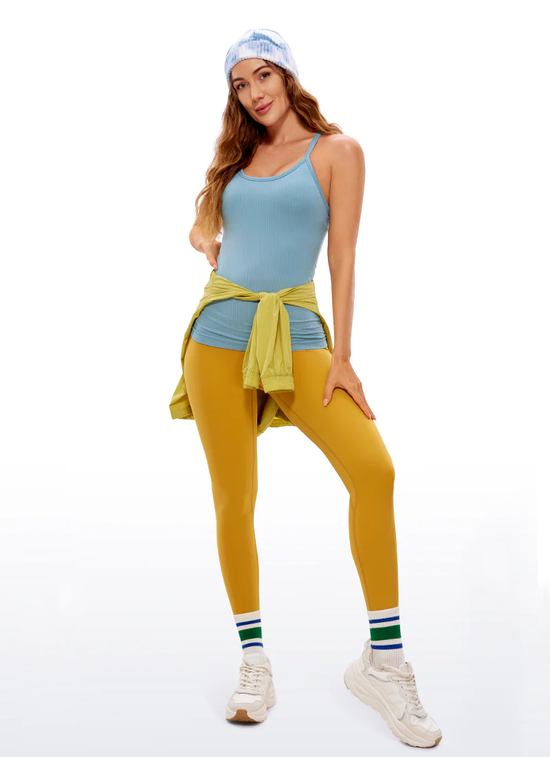 Speedy Seamless Built in Bra Pure color Tank - Image 21