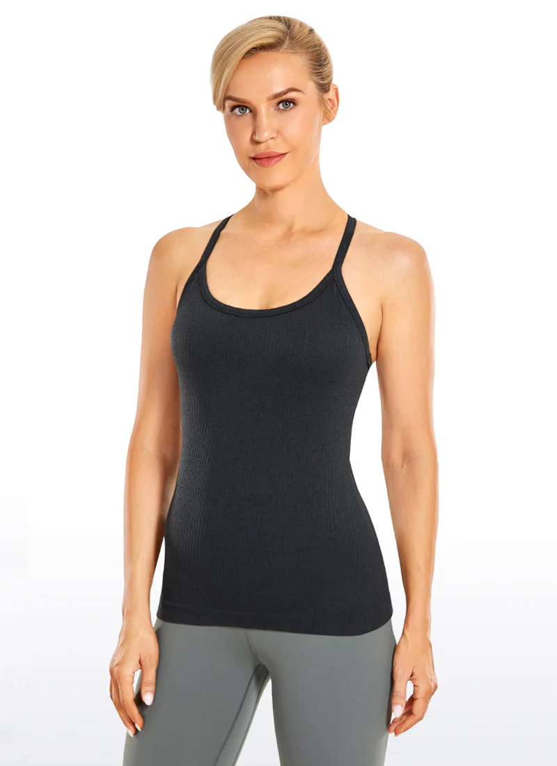 Speedy Seamless Built in Bra  Y back Tank - Image 37