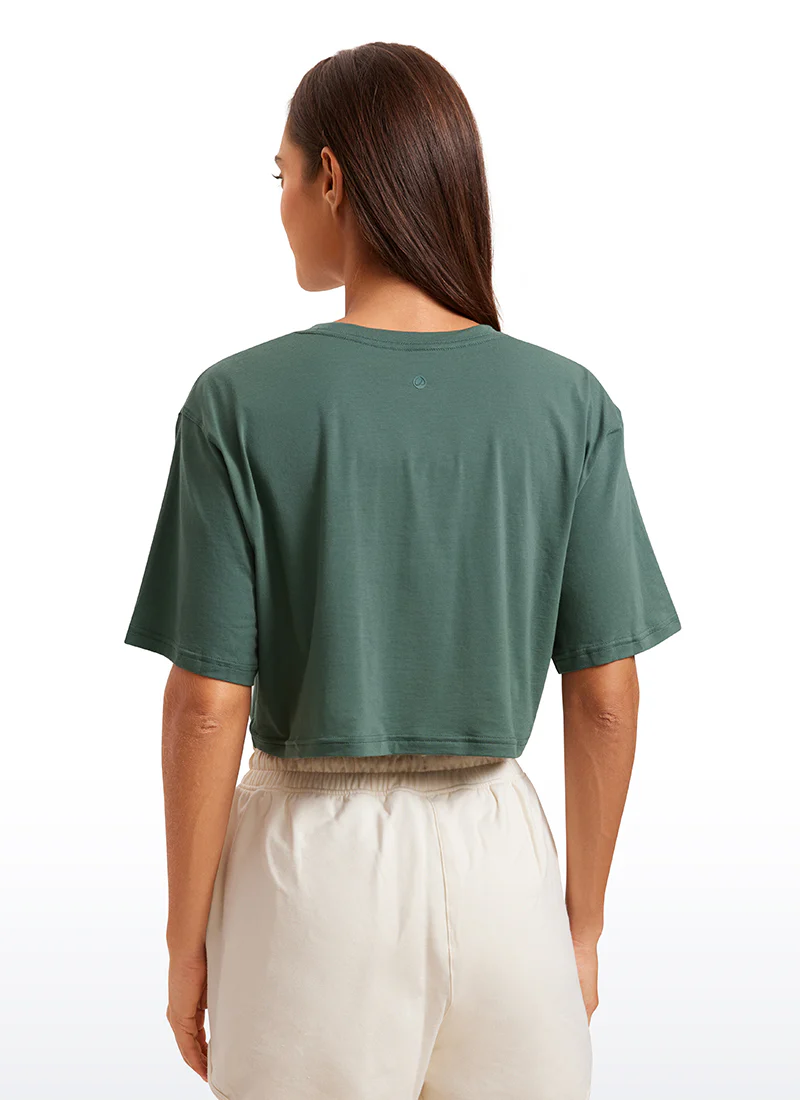 Pima Cotton Cropped Short Sleeve - Image 10