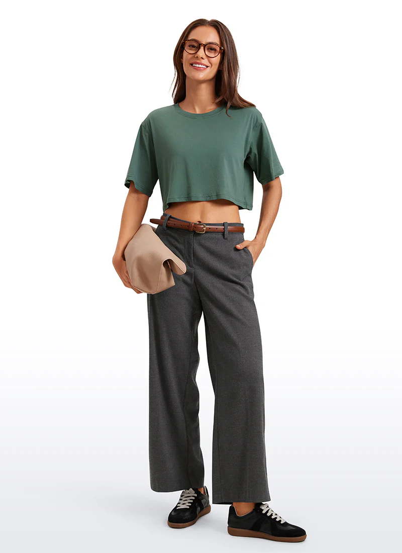 Pima Cotton Cropped Short Sleeve - Image 11