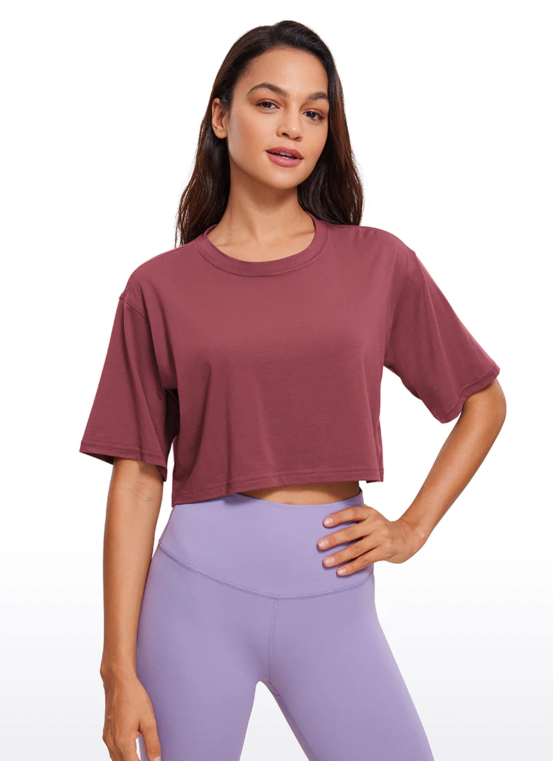 Pima Cotton Cropped Short Sleeve - Image 14