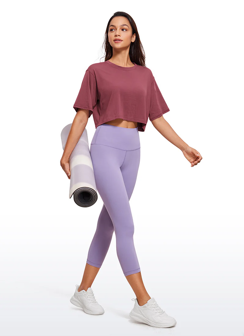 Pima Cotton Cropped Short Sleeve - Image 16