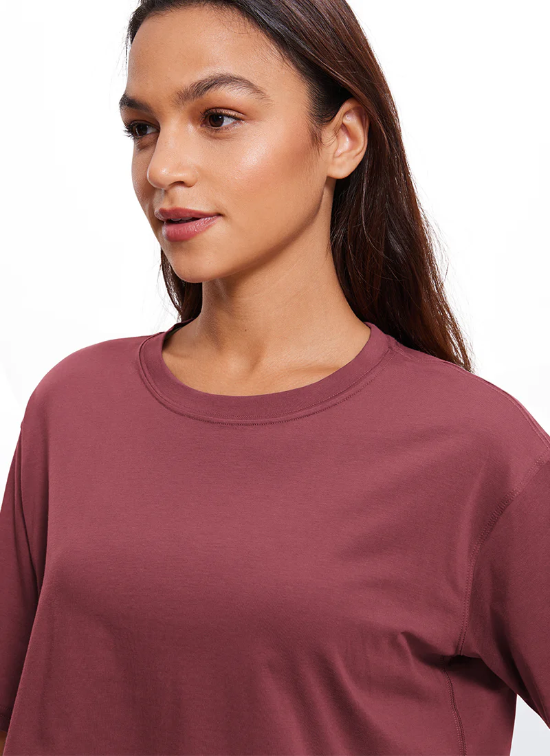 Pima Cotton Cropped Short Sleeve - Image 17
