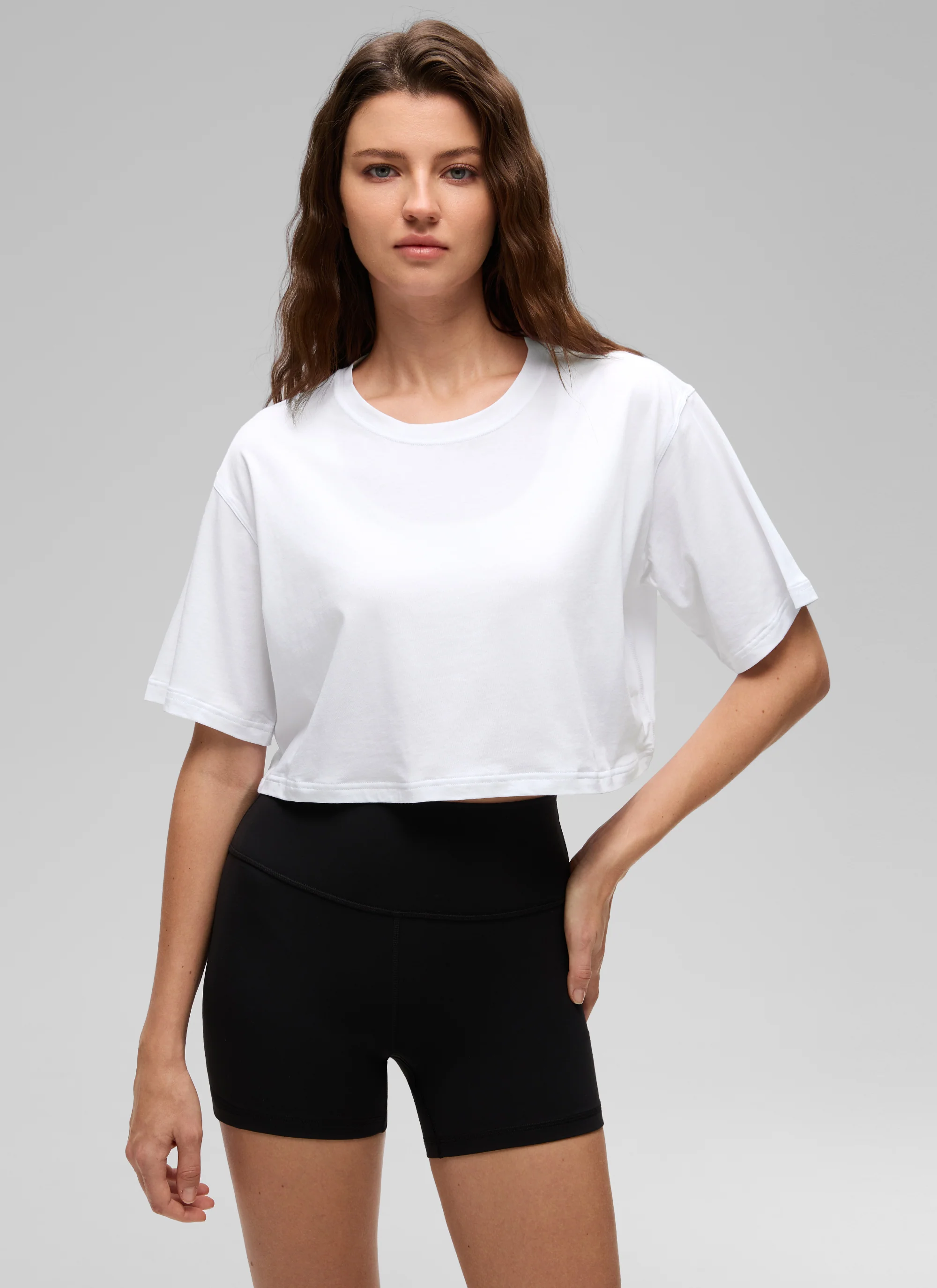Pima Cotton Cropped Short Sleeve - Image 22