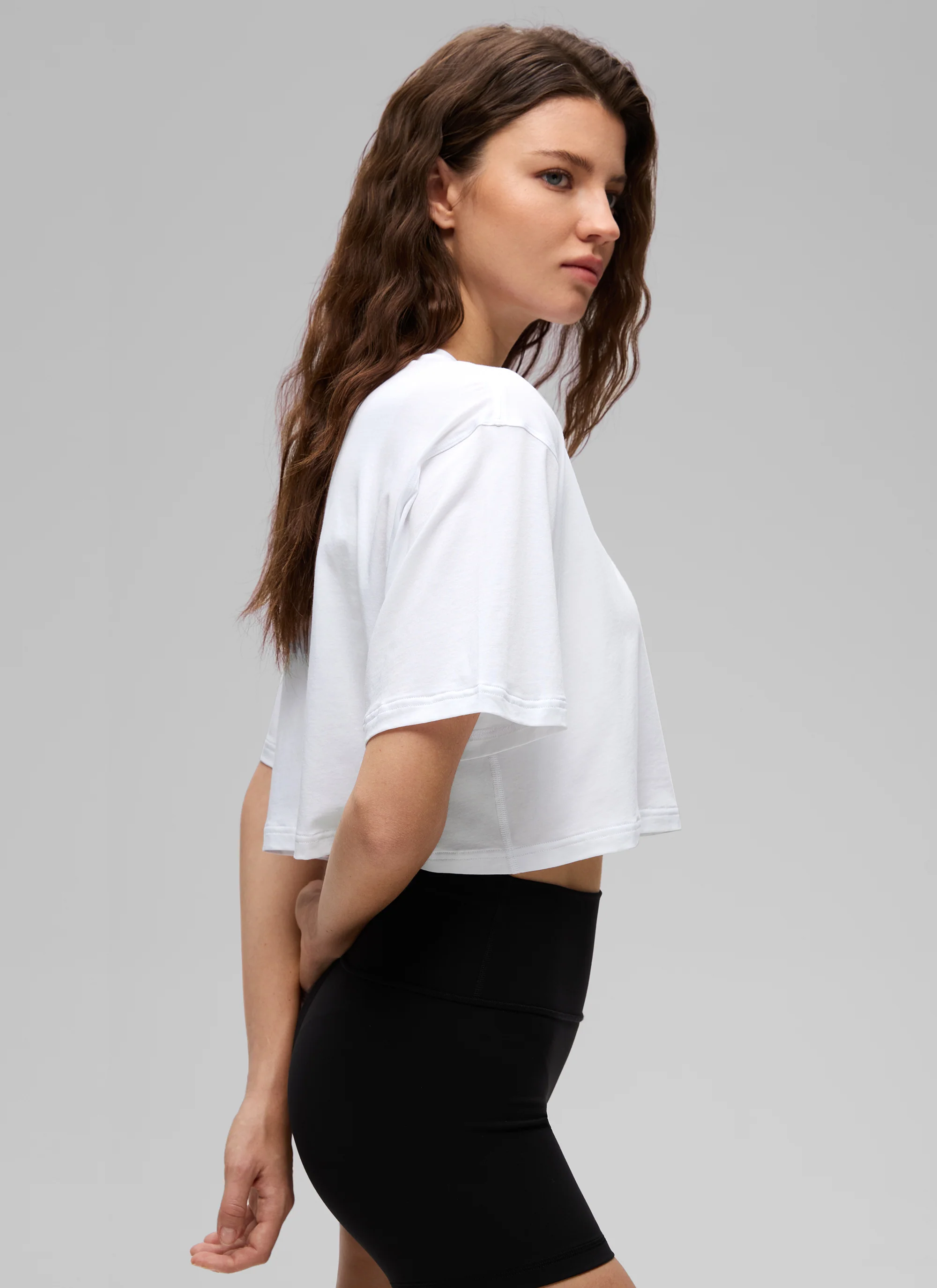 Pima Cotton Cropped Short Sleeve - Image 25