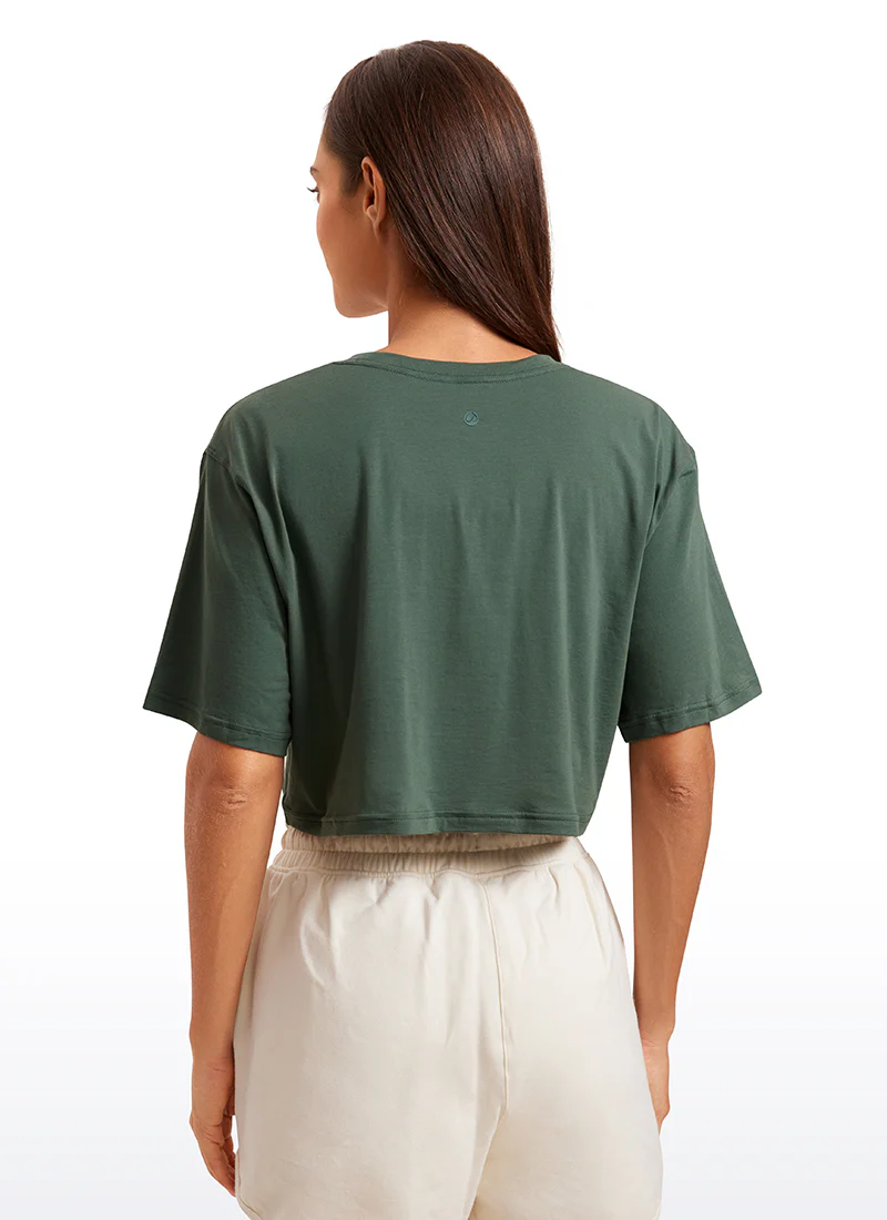 Pima Cotton Cropped Short Sleeve - Image 28