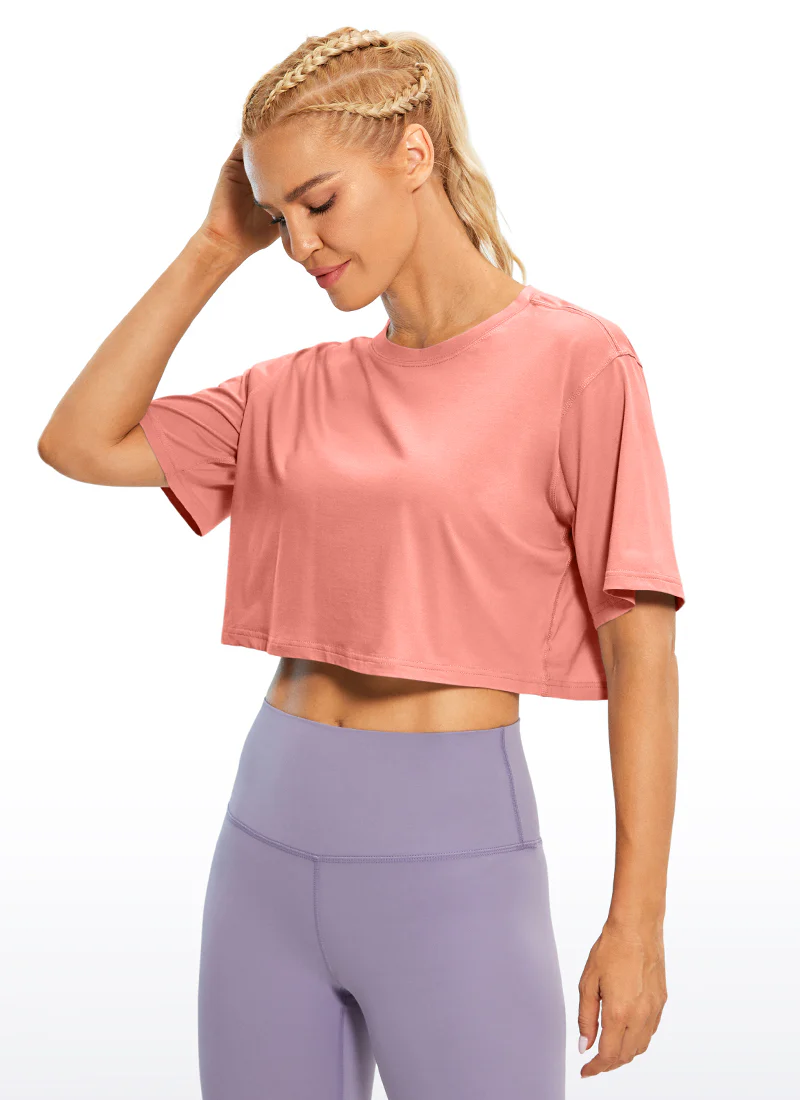 Pima Cotton Cropped Short Sleeve - Image 40