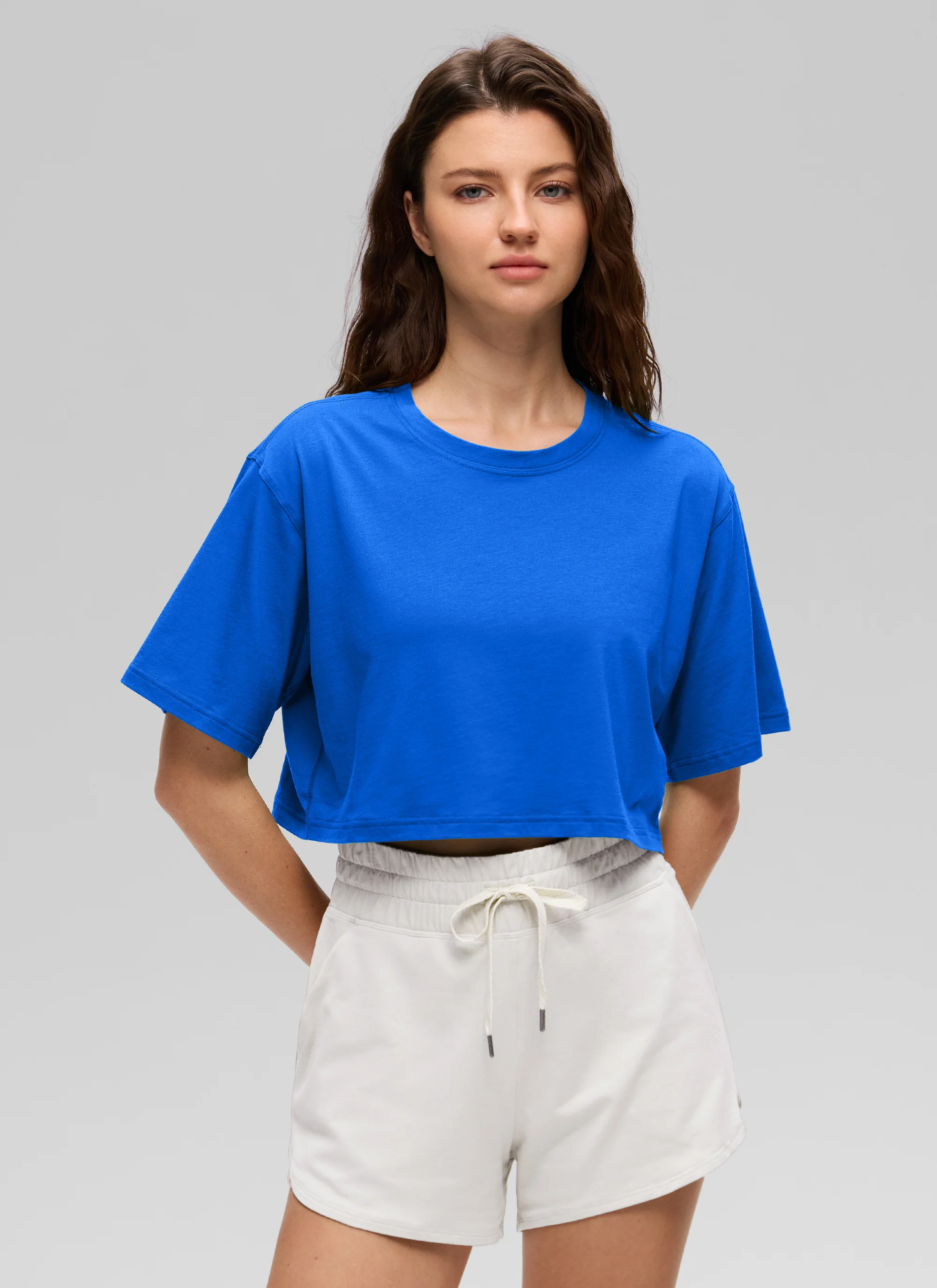 Pima Cotton Cropped Short Sleeve - Image 43