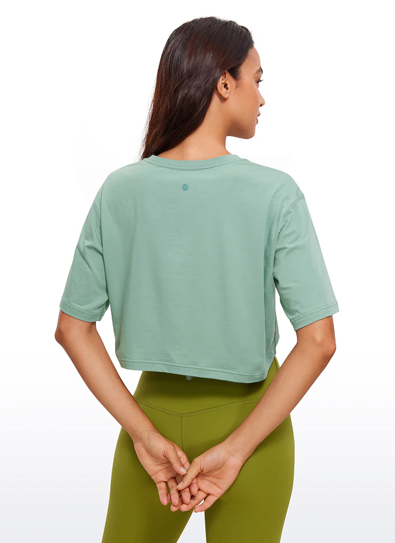 Pima Cotton Cropped Short Sleeve - Image 56