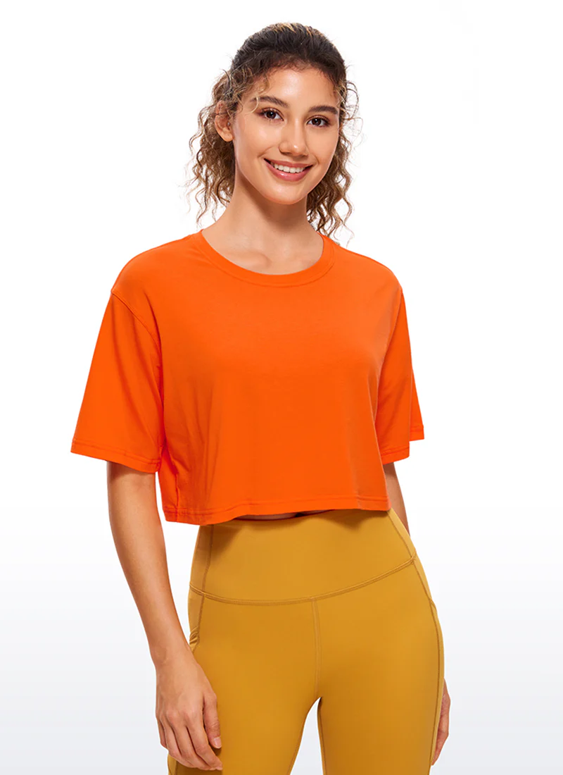 Pima Cotton Cropped Short Sleeve - Image 58