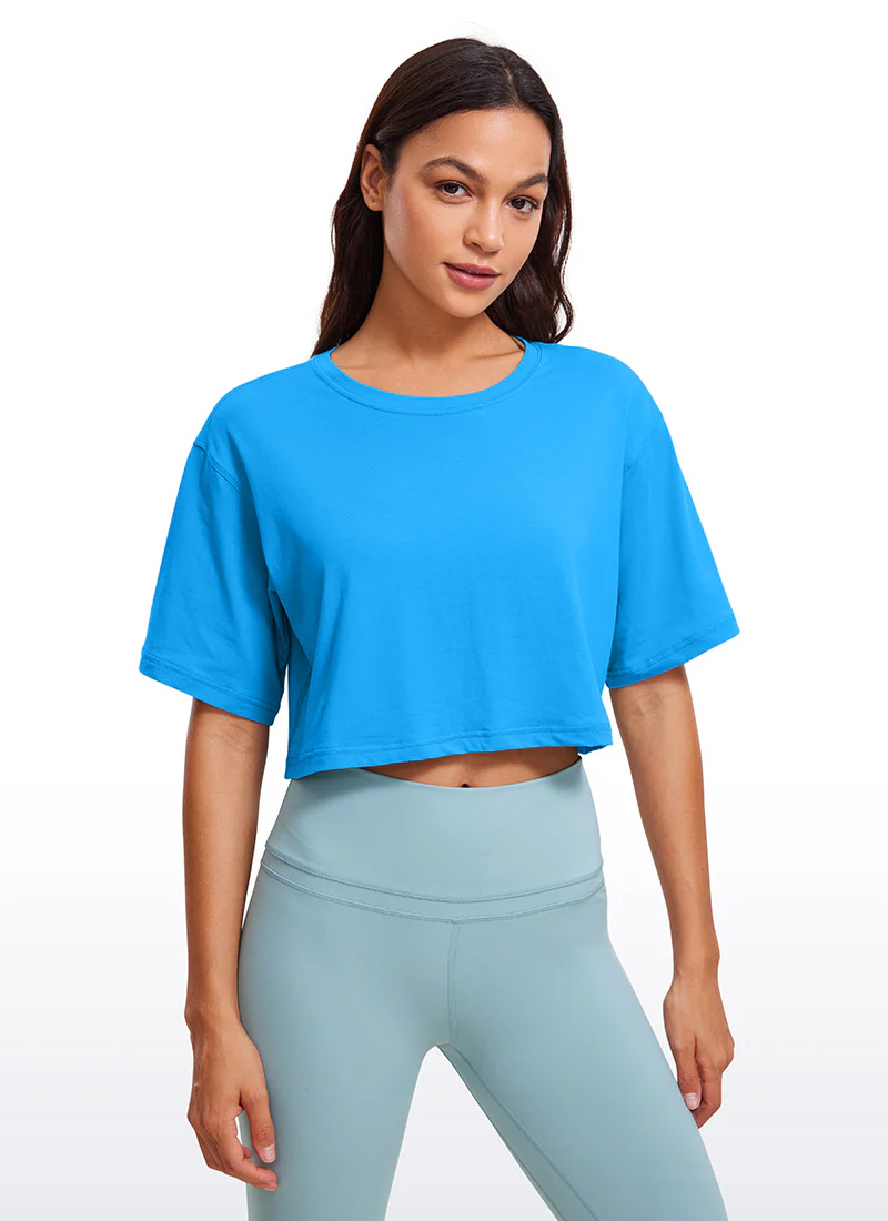 Pima Cotton Cropped Short Sleeve - Image 64