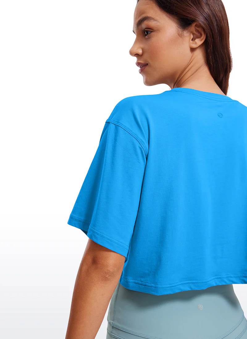 Pima Cotton Cropped Short Sleeve - Image 66