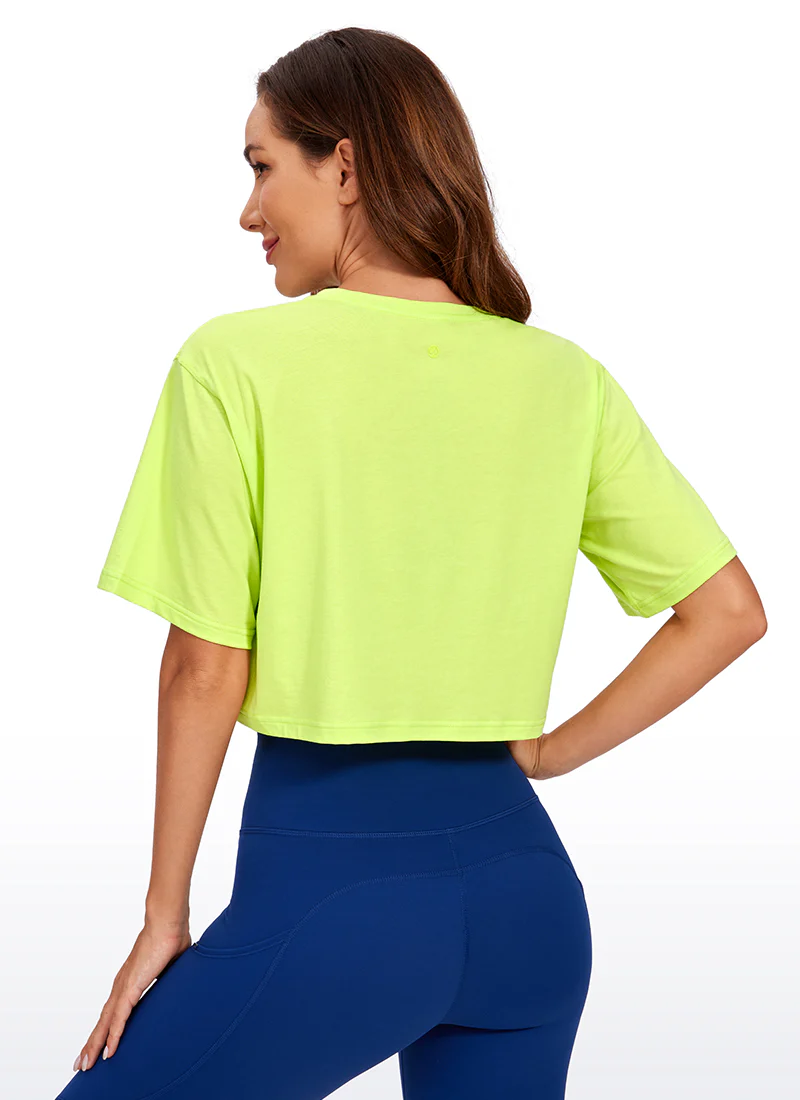Pima Cotton Cropped Short Sleeve - Image 13