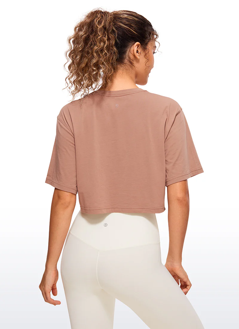 Pima Cotton Cropped Short Sleeve - Image 16