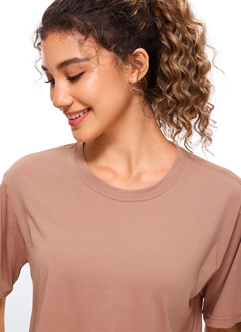 Pima Cotton Cropped Short Sleeve - Image 18