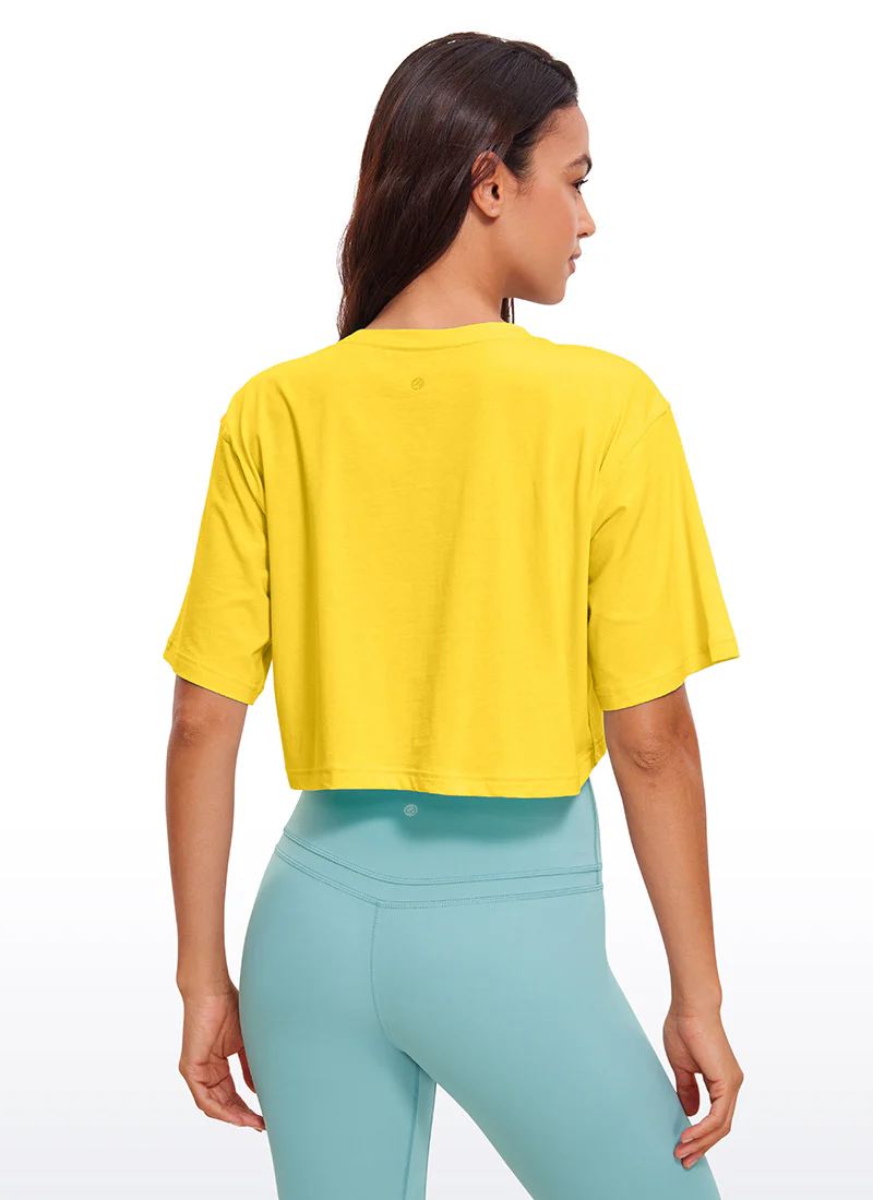 Pima Cotton Cropped Short Sleeve - Image 20