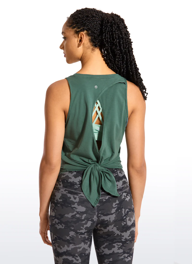 Pima Cotton Split Open Back Tank - Image 5