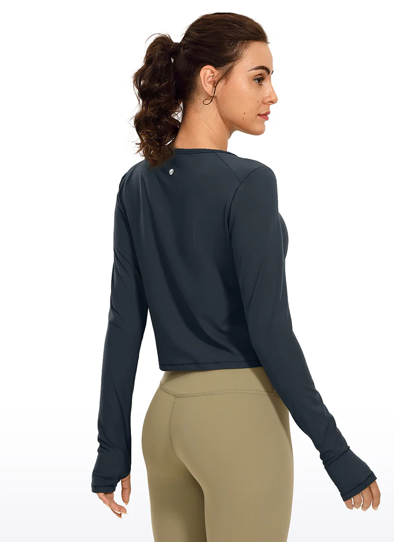 Brushed Thumbhole Cropped Long Sleeve - Image 17