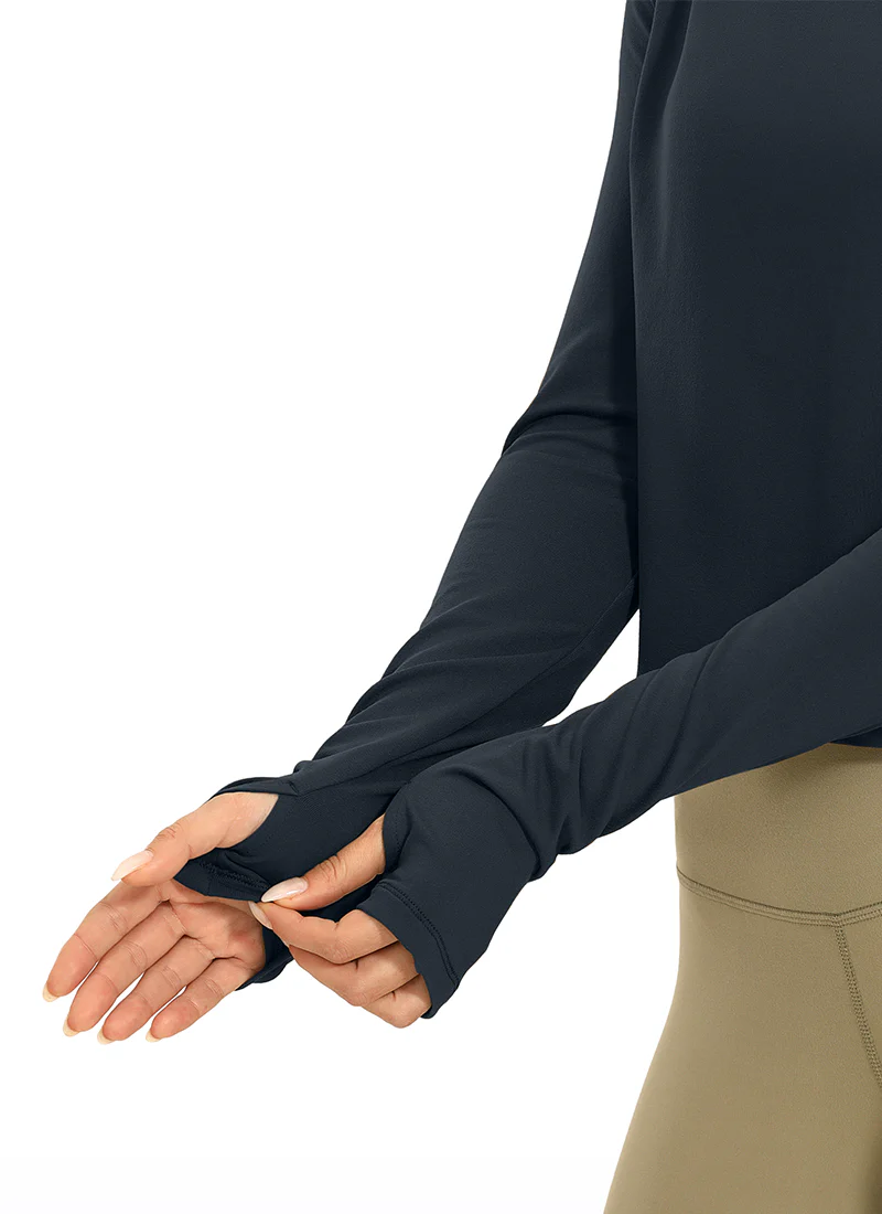 Brushed Thumbhole Cropped Long Sleeve - Image 18