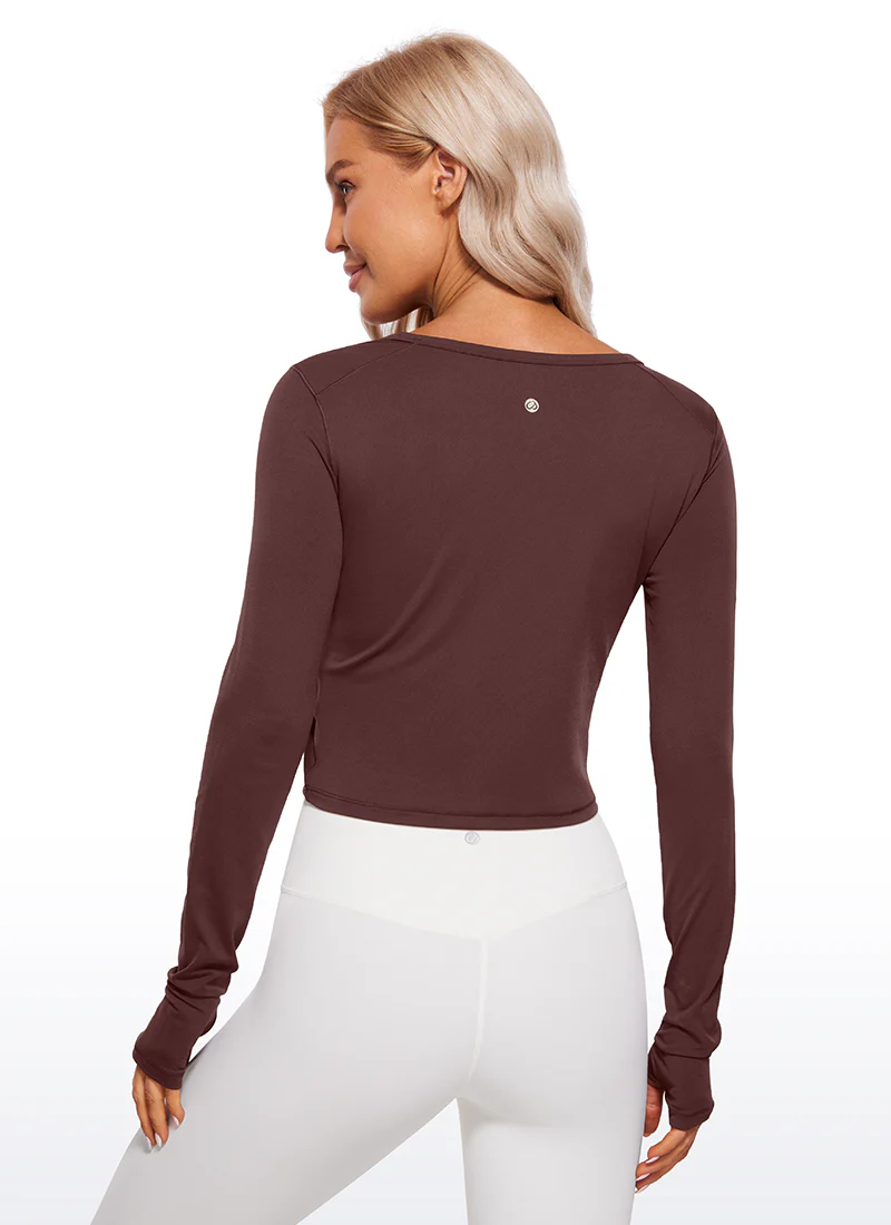 Brushed Thumbhole Cropped Long Sleeve - Image 20