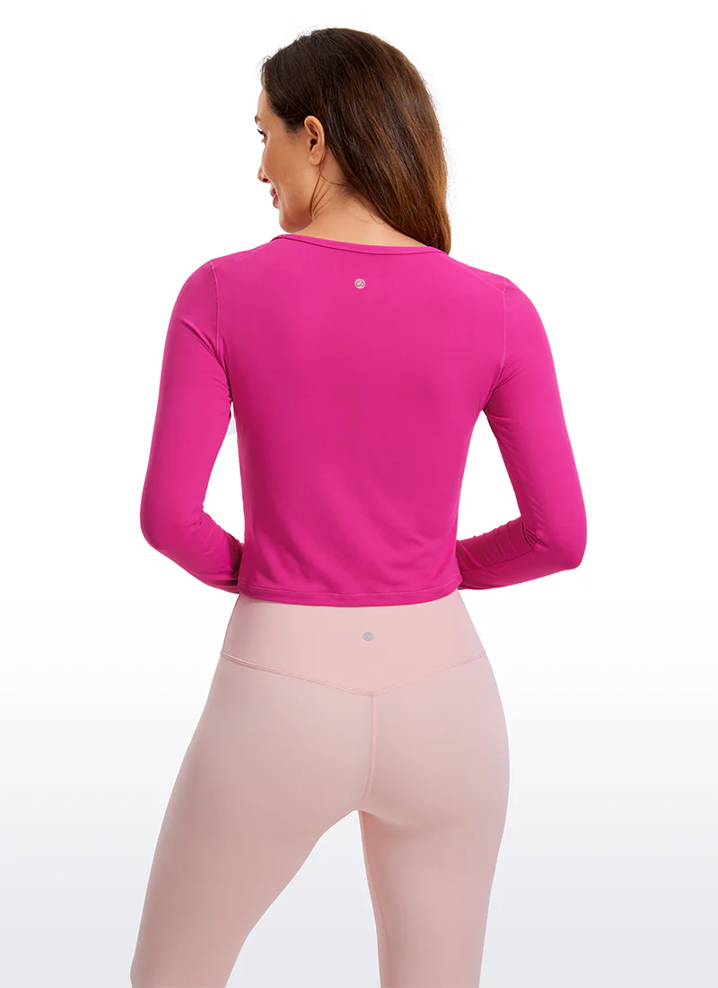 Brushed Thumbhole Cropped Long Sleeve - Image 6