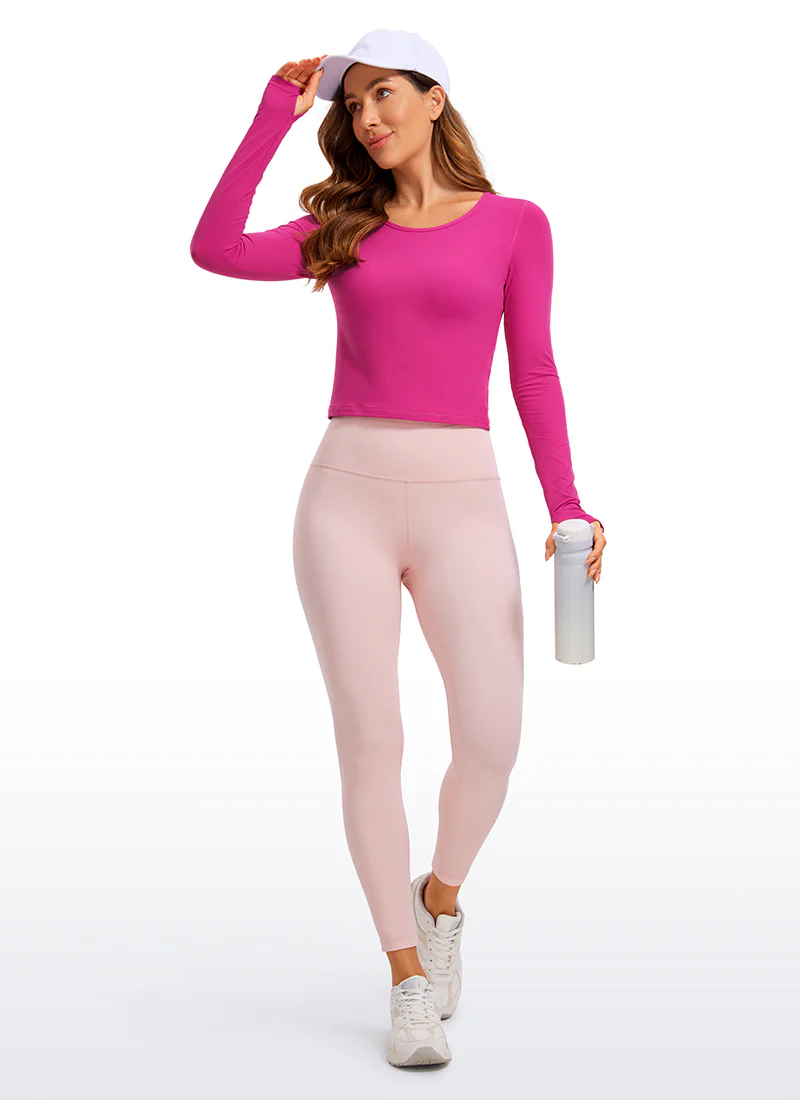 Brushed Thumbhole Cropped Long Sleeve - Image 7