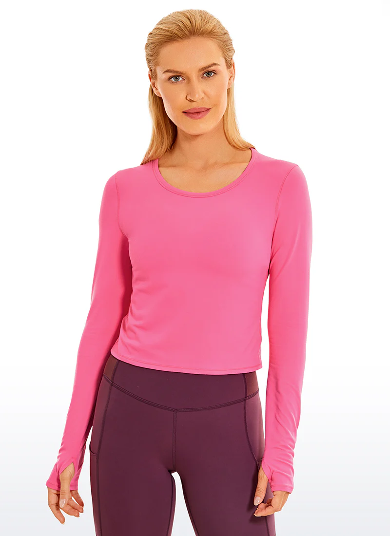 Brushed Thumbhole Cropped Long Sleeve - Image 5